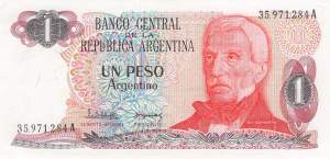 Argentinien p311a-1A 1 Peso 1983